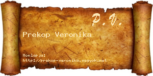 Prekop Veronika névjegykártya